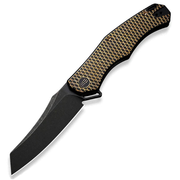 We Knife RekkeR Framelock Bronze Titanium Folding CPM-20CV Pocket Knife 22010G3
