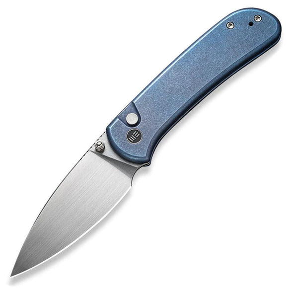 We Knife Qubit Button Lock Blue 6AL4V Titanium Folding CPM-20CV Knife 22030F3