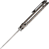 We Knife Qubit Button Lock Tiger Stripe 6AL4V Titanium Folding CPM-20CV Knife 22030F4