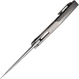 We Knife Speedliner Framelock Gray Titanium Folding Damasteel Knife 22045CDS1