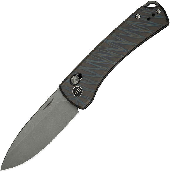 We Knife Nightblade Crossbar Lock Tiger Stripe Titanium Folding 20CV Pocket Knife 220463