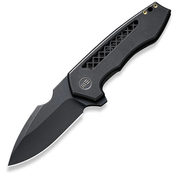We Knife Harpen Framelock Black 6AL4V Titanium Folding 20CV Pocket Knife 230191