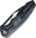 We Knife Hyperactive Framelock Titanium & Arctic CF Folding Vanax Knife 230303