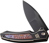 We Knife Hyperactive Framelock Titanium Folding Vanax Drop Pt Knife 230304