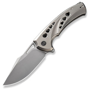 We Knife Swiftfin Framelock Bead Blasted 6AL4V Titanium Folding CPM-20CV Knife 230512