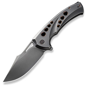 We Knife Swiftfin Framelock Polished Gray 6AL4V Titanium Folding CPM-20CV Knife 230513