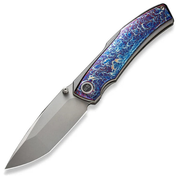 We Knife Swordfin Linerlock Gray & Flamed Titanium Folding CPM-20CV Knife 230671
