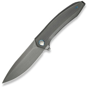 We Knife Acuminal Framelock Gray Hand Rubbed Titanium Folding Vanax Pocket Knife 230703