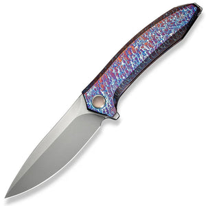 We Knife Acuminal Framelock Flamed Titanium Folding Vanax Pocket Knife 230704