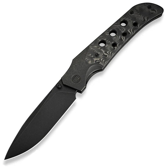 We Knife Guthrie Bolster Lock Black Titanium & Rose Carbon Fiber Folding 20CV Knife 23072B1