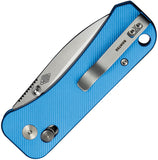 We Knife Banter 2 Crossbar Lock Blue Aluminum Folding S35VN Pocket Knife 230751