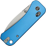 We Knife Banter 2 Crossbar Lock Blue Aluminum Folding S35VN Pocket Knife 230751