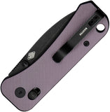 We Knife Banter 2 Crossbar Lock Purple Aluminum Folding S35VN Pocket Knife 230752