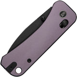 We Knife Banter 2 Crossbar Lock Purple Aluminum Folding S35VN Pocket Knife 230752