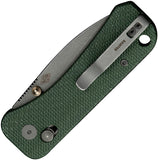 We Knife Banter 2 Crossbar Lock Green Micarta Folding S35VN Pocket Knife 230753