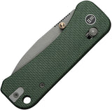 We Knife Banter 2 Crossbar Lock Green Micarta Folding S35VN Pocket Knife 230753