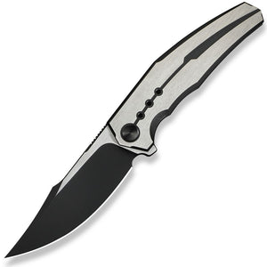 We Knife Kyklos Framelock Black & Satin Titanium Folding Bohler M390 Pocket Knife 230863