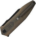 We Knife Flight Line LTE Linerlock Bronze Titanium Folding M390 Pocket Knife 230892