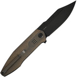We Knife Flight Line LTE Linerlock Bronze Titanium Folding M390 Pocket Knife 230892