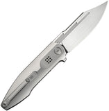 We Knife Flight Line LTE Linerlock Bead Blast Titanium Folding M390 Pocket Knife 230893