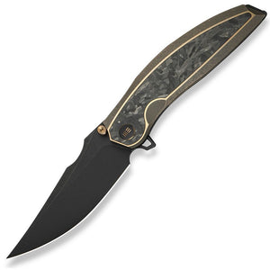 We Knife Quinseris Frameock Titanium & Shredded Carbon Fiber Folding M390 Knife 230932