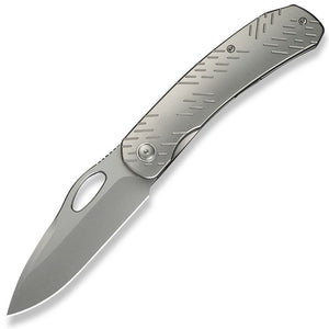 We Knife Inmate Framelock Gray Titanium Folding CPM-20CV Pocket Knife 23096B1