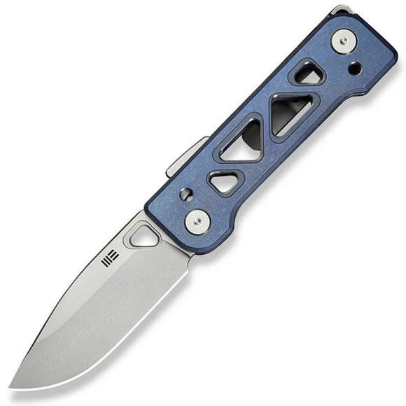 We Knife Tyro Superlock Blue Titanium Folding CPM-20CV Pocket Knife 240014