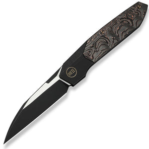 We Knife Brr15 Bolster Lock Black Titanium & Copper Foil Carbon Fiber Folding M390 Knife 240071