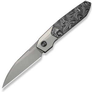We Knife Brr15 Bolster Lock Gray Titanium & Aluminum Foil Carbon Fiber Folding M390 Knife 240072