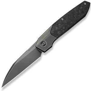 We Knife Brr15 Bolster Lock Polished Gray Titanium & Carbon Fiber Folding M390 Knife 240073