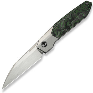 We Knife Brr15 Bolster Lock Gray Titanium & Jungle Wear Carbon Fiber Folding M390 Knife 240074