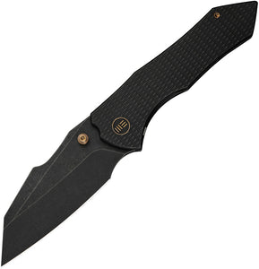 We Knife High-Fin XL Framelock Black Titanium Folding 20CV Pocket Knife 240101