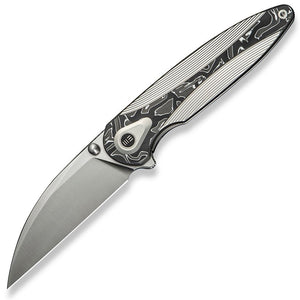 We Knife Zenthra Framelock Titanium & Aluminum Foil Carbon Fiber Folding M390 Knife 24021C4