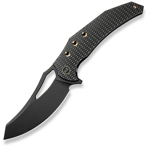 We Knife Epaulette Framelock Black Titanium Folding M390 Pocket Knife 240241