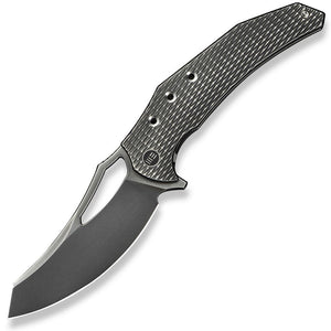 We Knife Epaulette Framelock Polished Gray Titanium Folding M390 Knife 240244