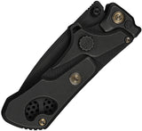 We Knife NexoMorph Folding Push Dagger Knife Black Titanium Bohler M390 Blade w/ Sheath 24037B1