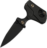 We Knife NexoMorph Folding Push Dagger Knife Black Titanium Bohler M390 Blade w/ Sheath 24037B1