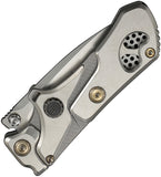 We Knife NexoMorph Folding Push Dagger Knife Gray Titanium Bohler M390 Blade w/ Sheath 24037B2