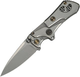 We Knife NexoMorph Folding Push Dagger Knife Gray Titanium Bohler M390 Blade w/ Sheath 24037B2