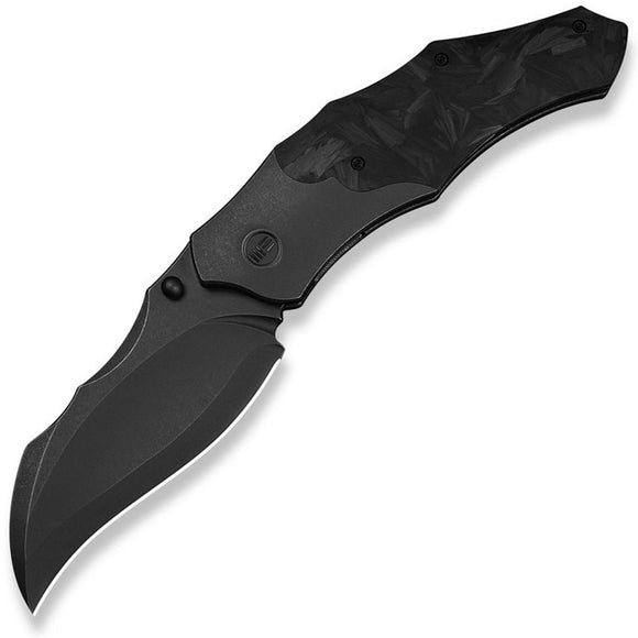 We Knife Orc Boss Linerlock Black Titanium & Carbon Fiber Folding 20CV Knife 240421