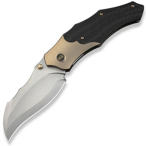 We Knife Orc Boss Linerlock Champagne Titanium & Carbon Fiber Folding 20CV Knife 240422