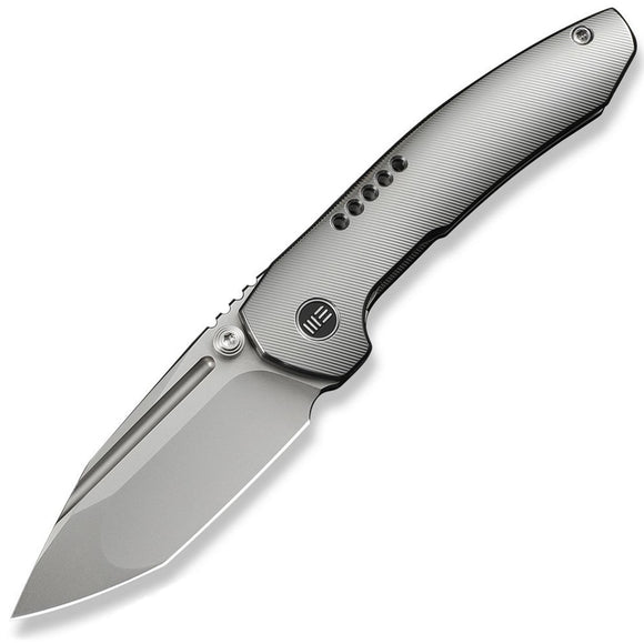 We Knife Micro Trogon Framelock Satin Titanium Folding Bohler M390 Knife 240432