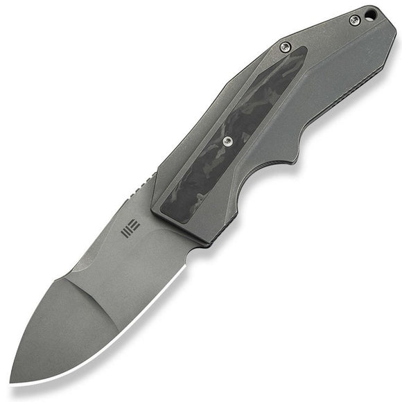 We Knife Coral SLT Framelock Titanium & Marble Carbon Fiber Folding 20CV Knife 240442