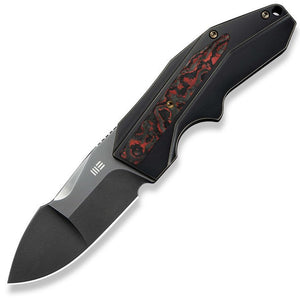 We Knife Coral SLT Framelock Titanium & Lava Flow Carbon Fiber Folding 20CV Knife 240443