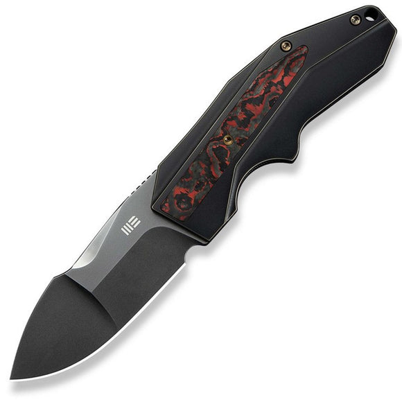 We Knife Coral SLT Framelock Titanium & Lava Flow Carbon Fiber Folding 20CV Knife 240443