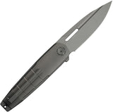 We Knife Hull Linerlock LTE Gray Titanium Folding M390 Pocket Knife 240462