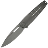 We Knife Hull Linerlock LTE Gray Titanium Folding M390 Pocket Knife 240462