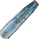 We Knife Hull Linerlock LTE Blue Terrain Titanium Folding M390 Pocket Knife 240463