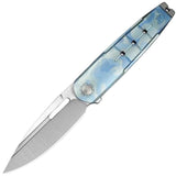 We Knife Hull Linerlock LTE Blue Terrain Titanium Folding M390 Pocket Knife 240463