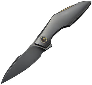 We Knife Krait Snake Linerlock Polished Gray Titanium Folding Bohler M390 Pocket Knife 240843